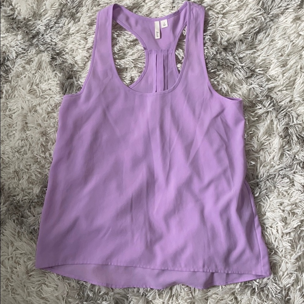 Frenchi light purple flowy racer back tank
